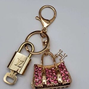 Authentic Louis Vuitton Lock & Key with Bag Charm, Keychain
